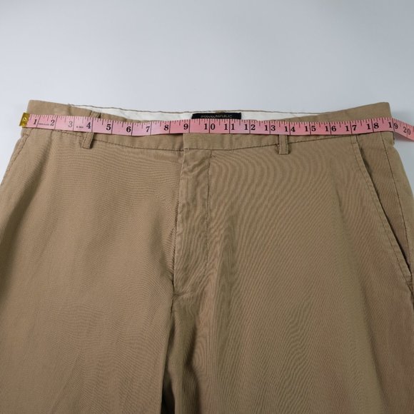 Banana Republic Mens Dress Pants Gavin 38 x 32 Flat Front Tan - Picture 9 of 12
